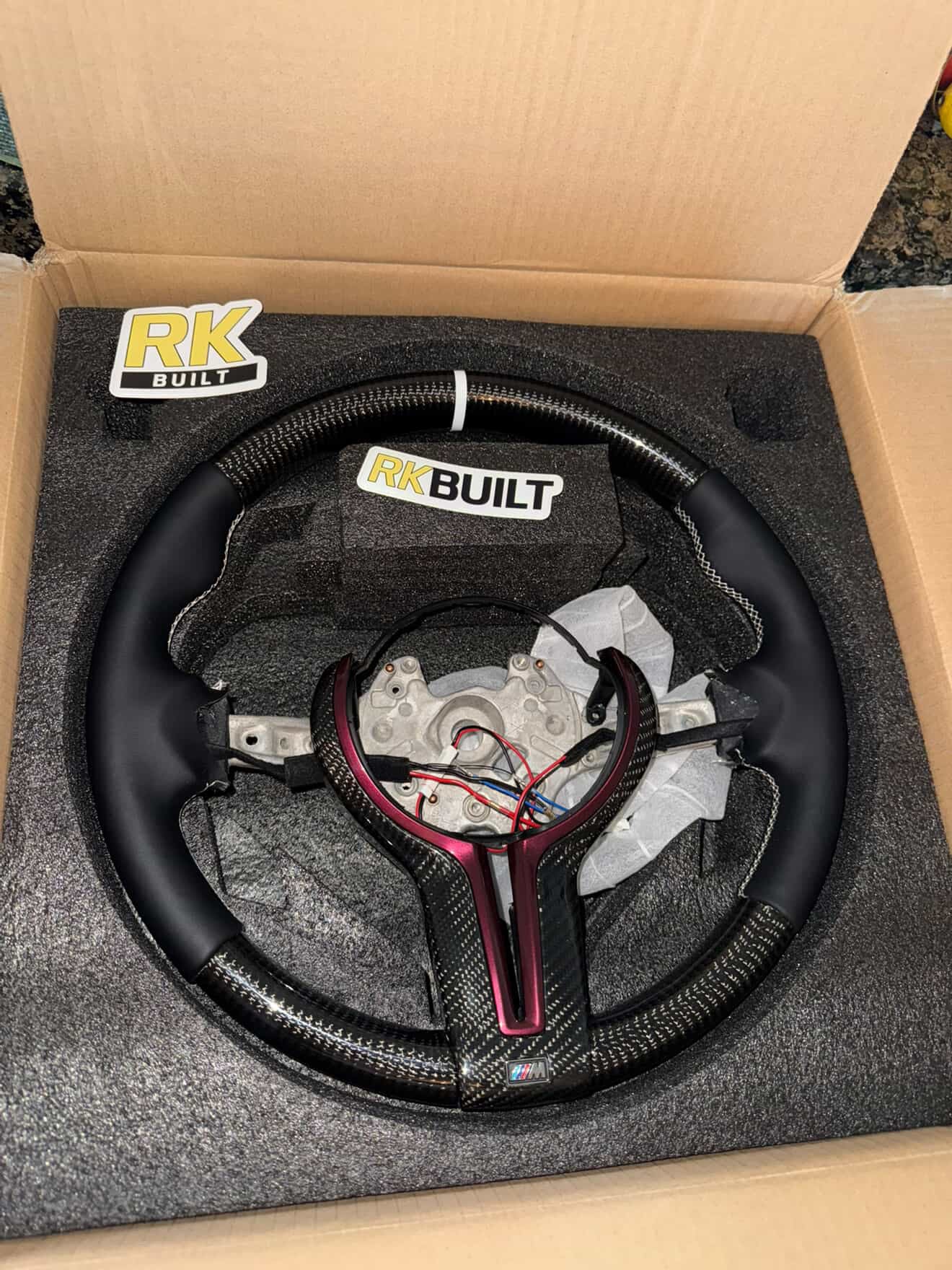 Custom F Chassis Steering Wheel - ONLY FOR ORIGINAL M SPORT OR M STEERING WHEELS
