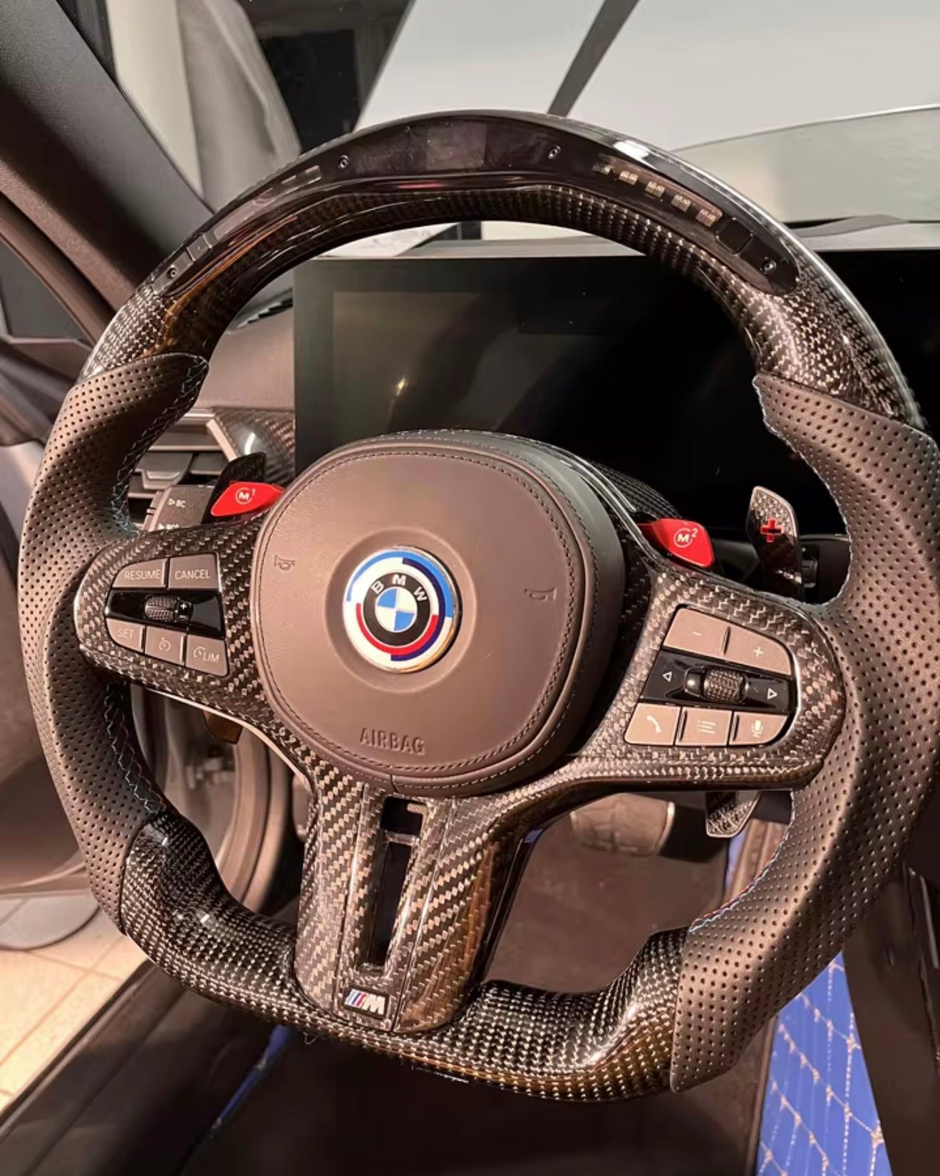 Custom G Chassis Steering Wheel - ONLY FOR ORIGINAL M SPORT OR M STEERING WHEELS