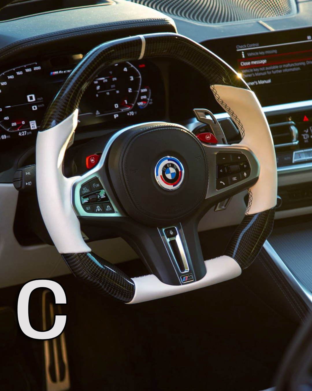 Custom G Chassis Steering Wheel - ONLY FOR ORIGINAL M SPORT OR M STEERING WHEELS