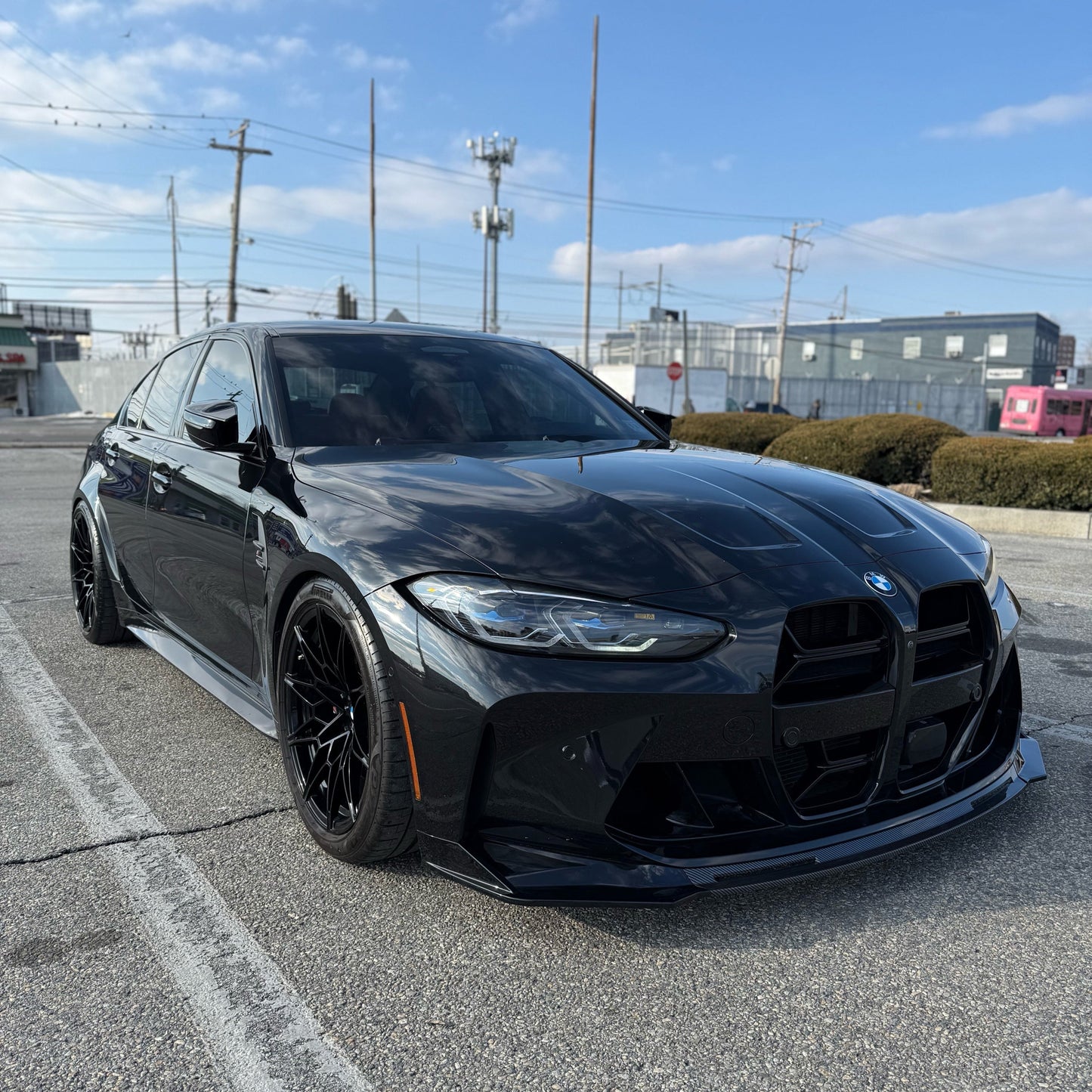 V Style Carbon Fiber Front Lip - BMW G80 M3 & G82/G83 M4