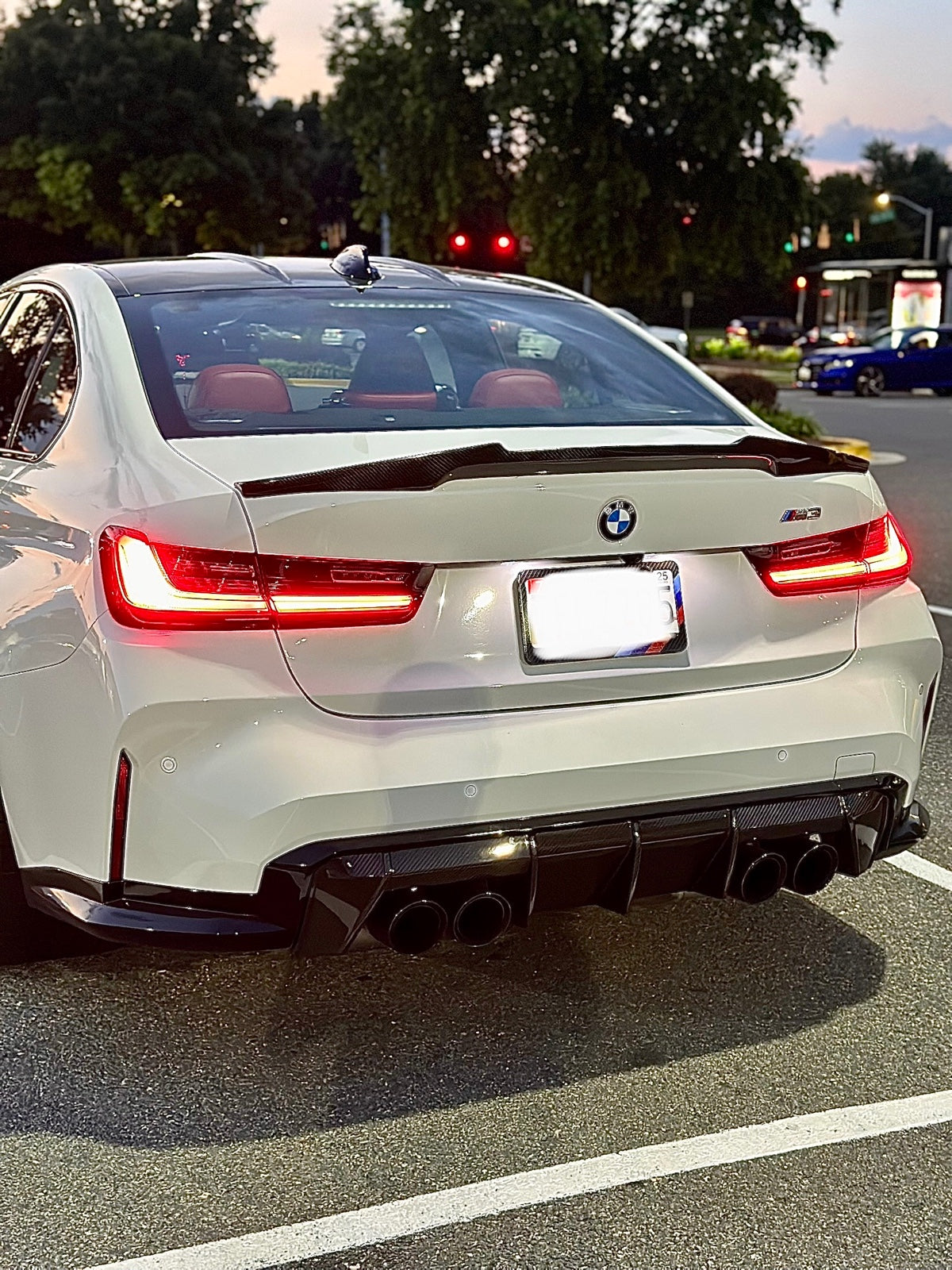 M4 Style Carbon Fiber Trunk Spoiler - BMW G80 M3 & G20 3 Series