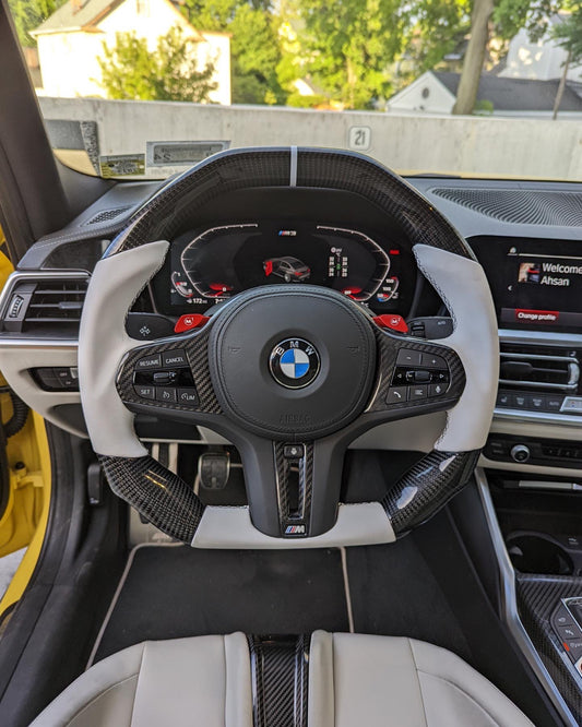 Custom G Chassis Steering Wheel - ONLY FOR ORIGINAL M SPORT OR M STEERING WHEELS