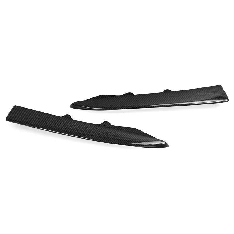 V Style Carbon Fiber Rear Canard Splitters - BMW F30 3 Series
