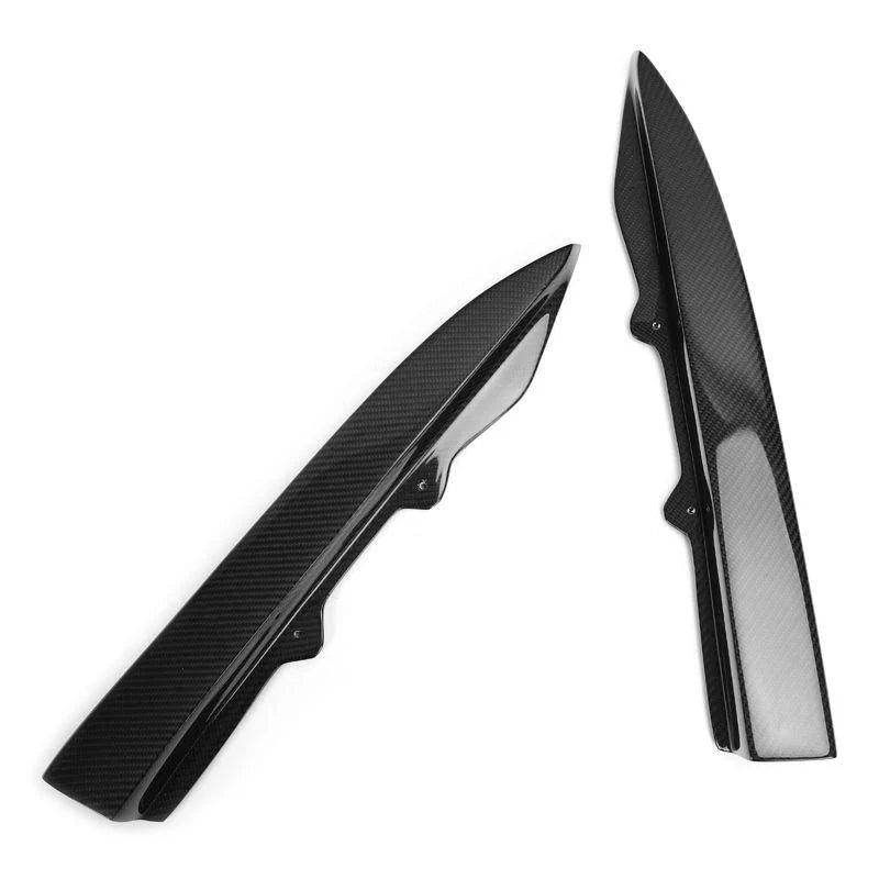 V Style Carbon Fiber Rear Canard Splitters - BMW F30 3 Series