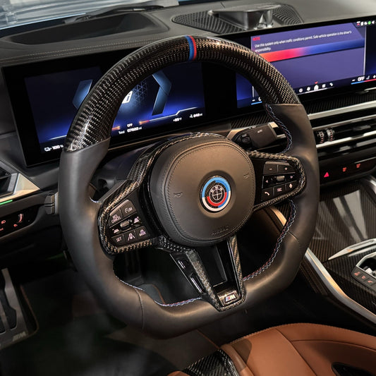 Custom LCI Style G Chassis Steering Wheel - Fits Pre-LCI and LCI - ONLY FOR ORIGINAL M SPORT OR M STEERING WHEELS